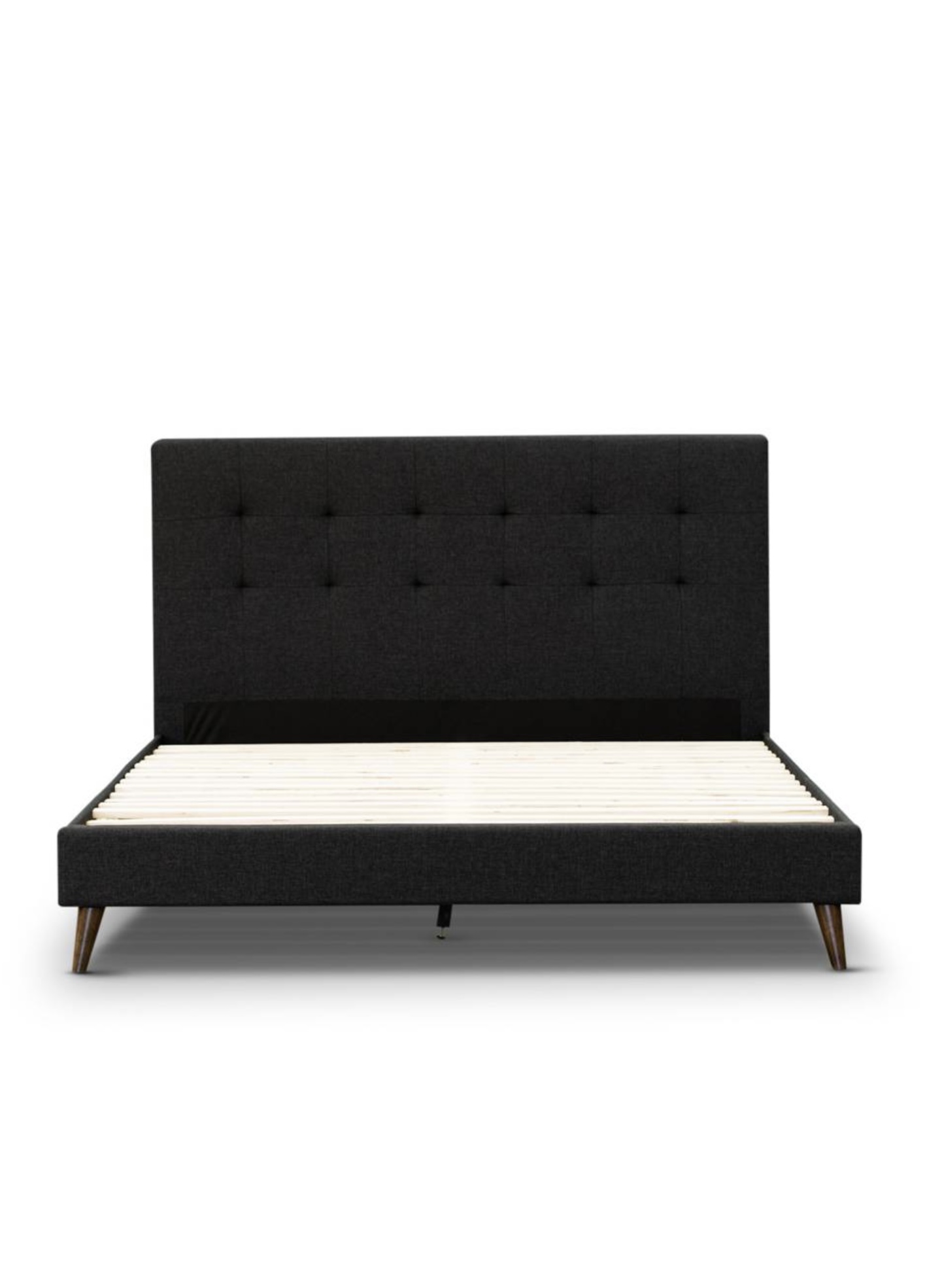 Double Yulara bed frame Charcoal One Stop Furniture