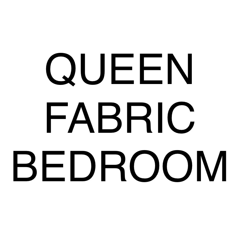 Queen fabric bedroom